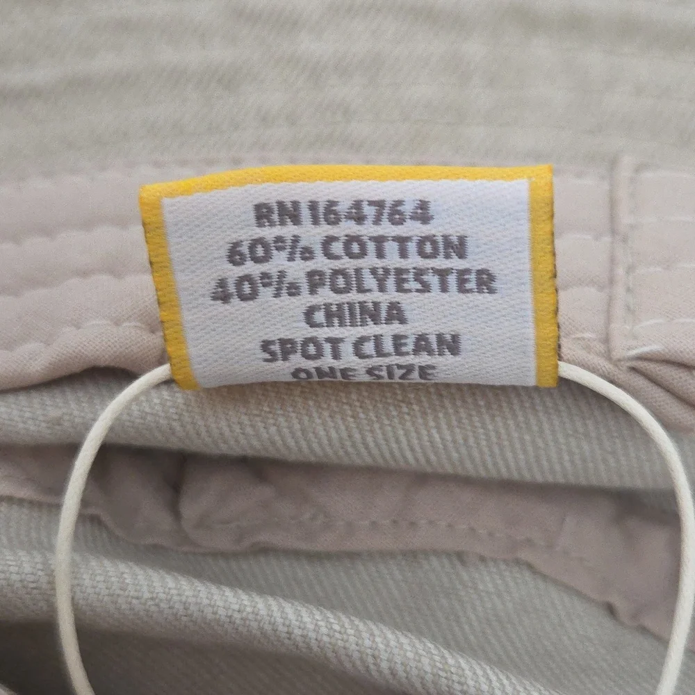 NEW! SUN50 Frayed Edge Denim Bucket Hat Sand Khaki Chino IVORY - Picture 7 of 9